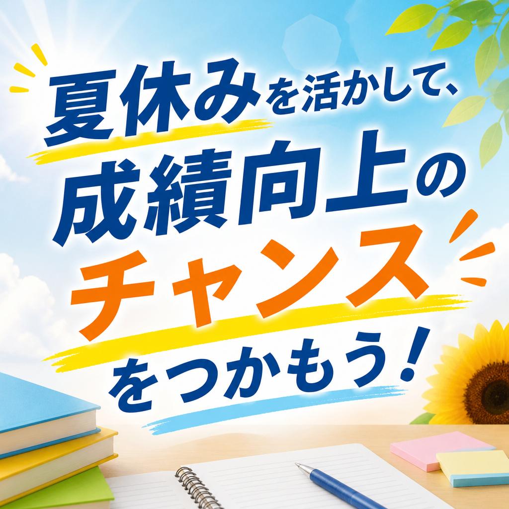 夏休みを活かして、成績向上のチャンスをつかもう！