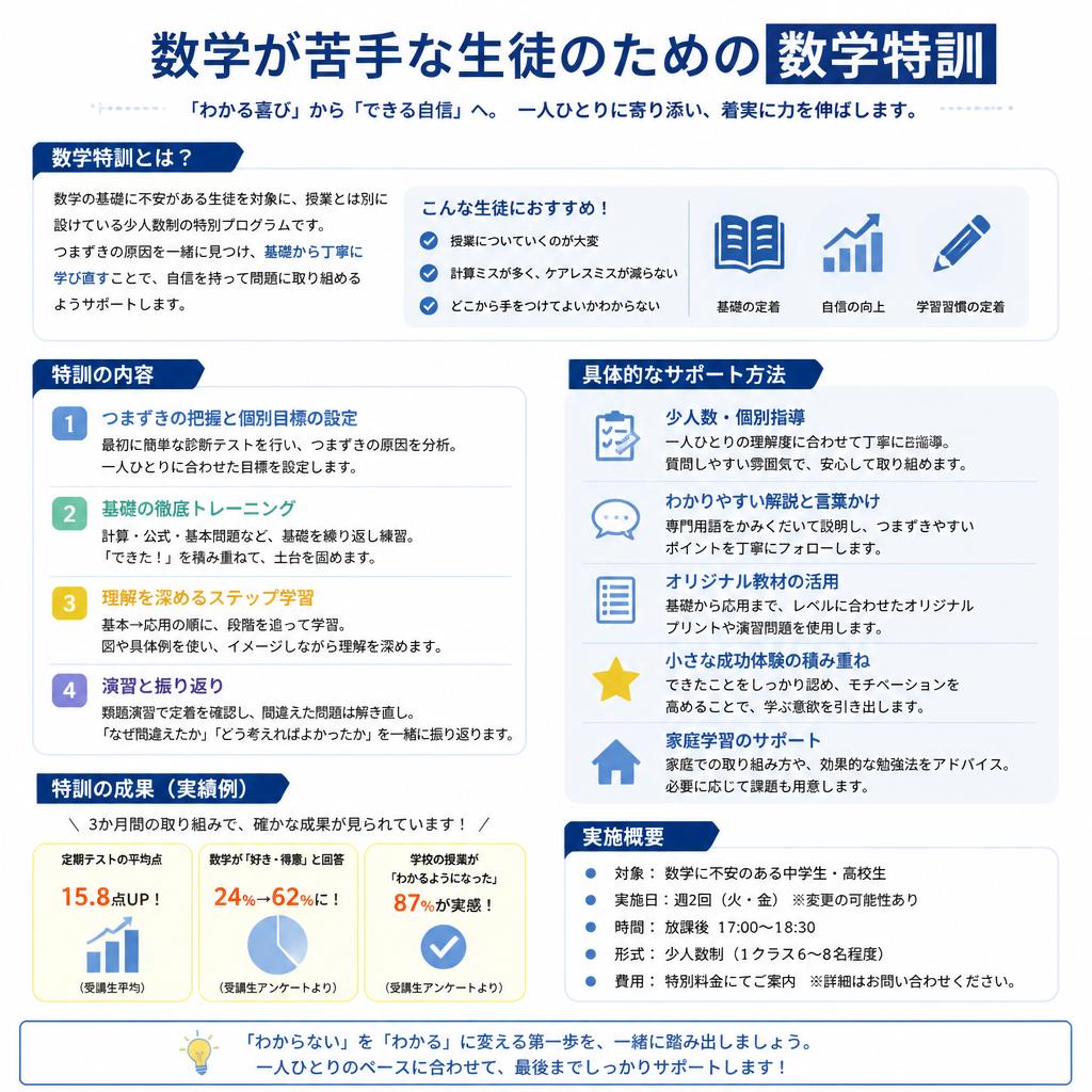 4. 数学特訓の内容