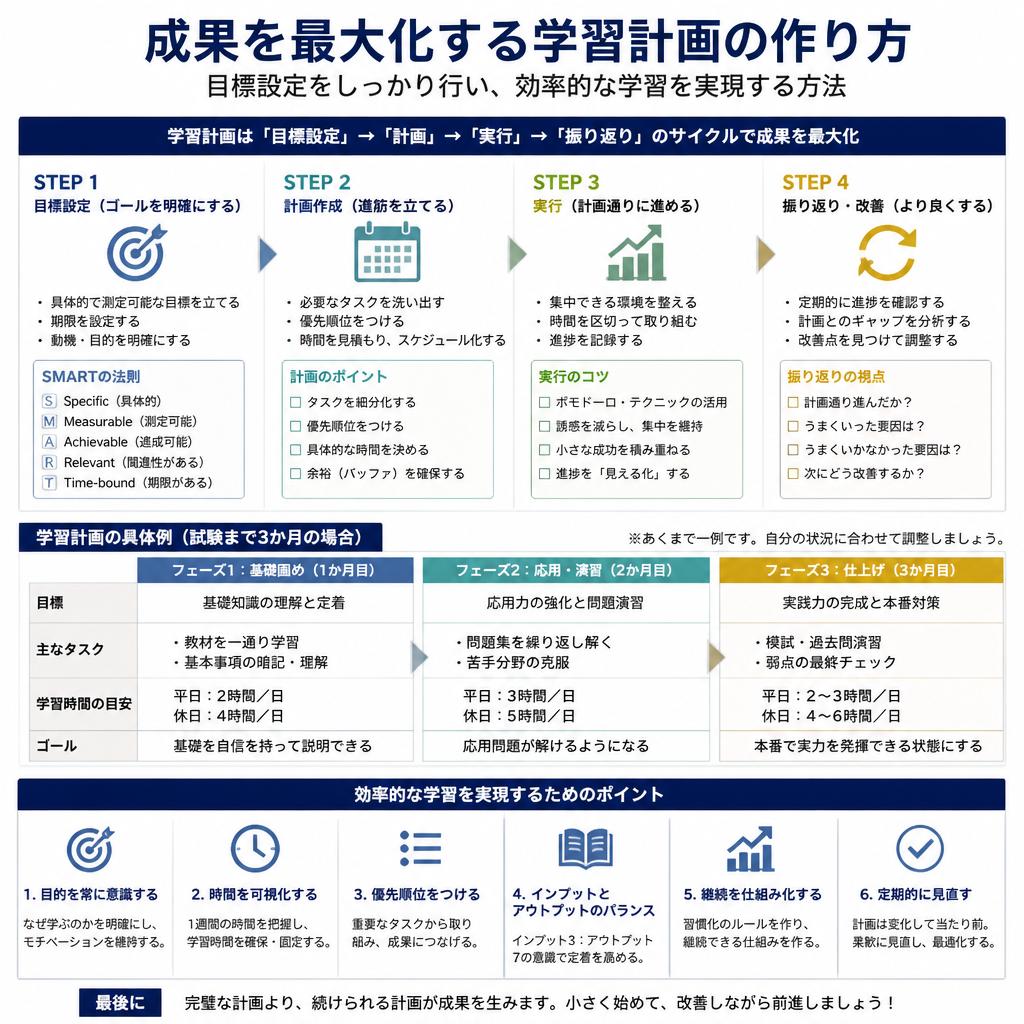 2. 目標を明確に！計画の立て方