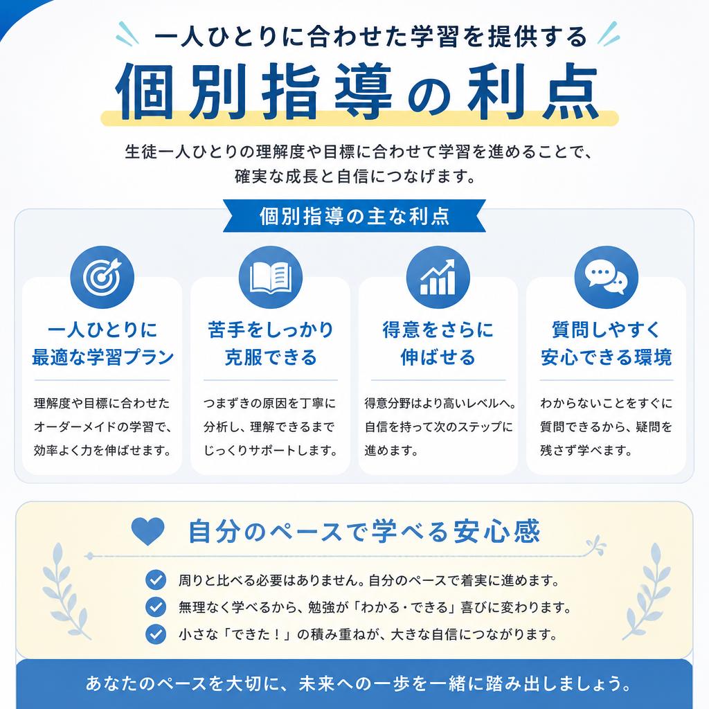 4. 個別指導のメリット