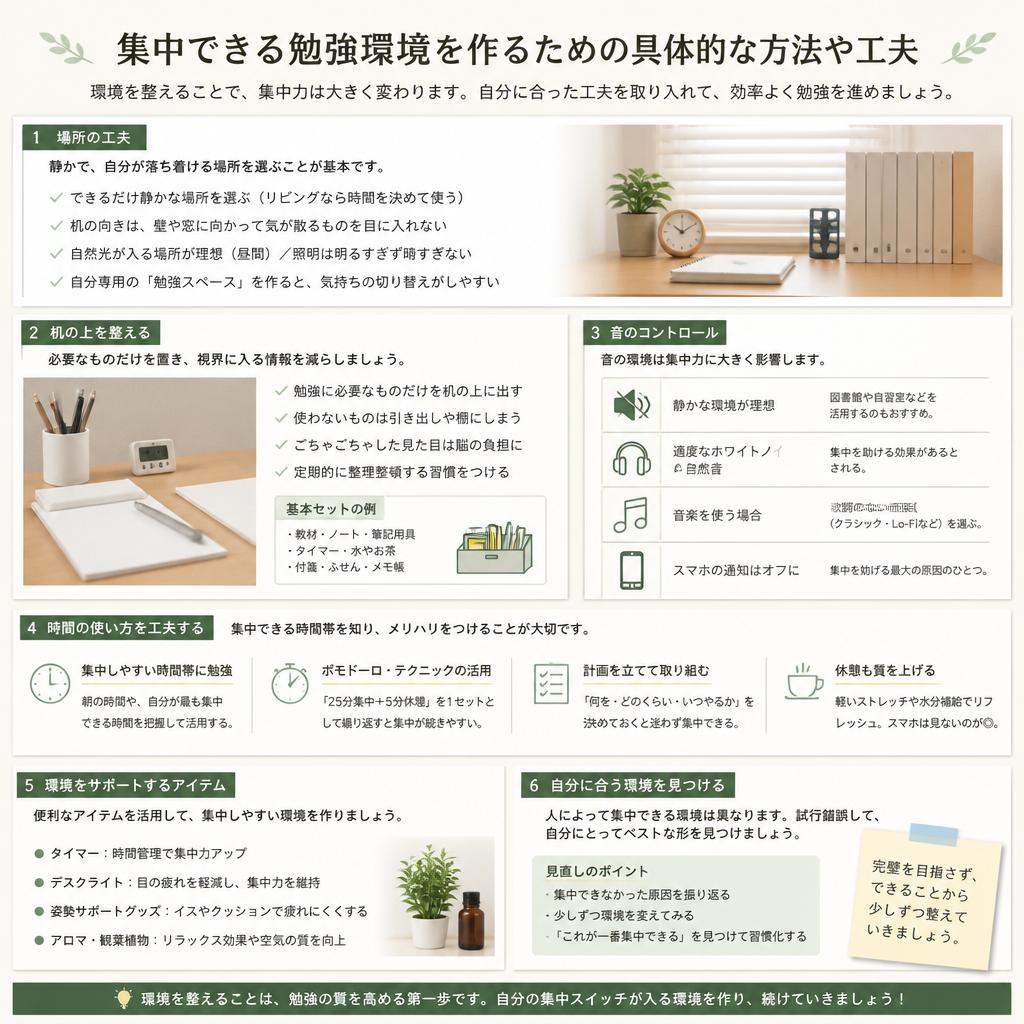 4. 自宅での勉強環境の整え方
