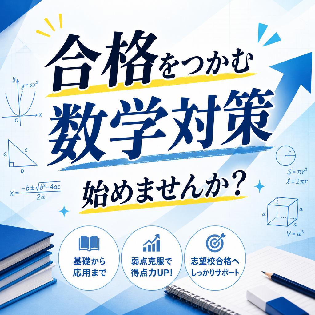 合格をつかむ数学対策、始めませんか？