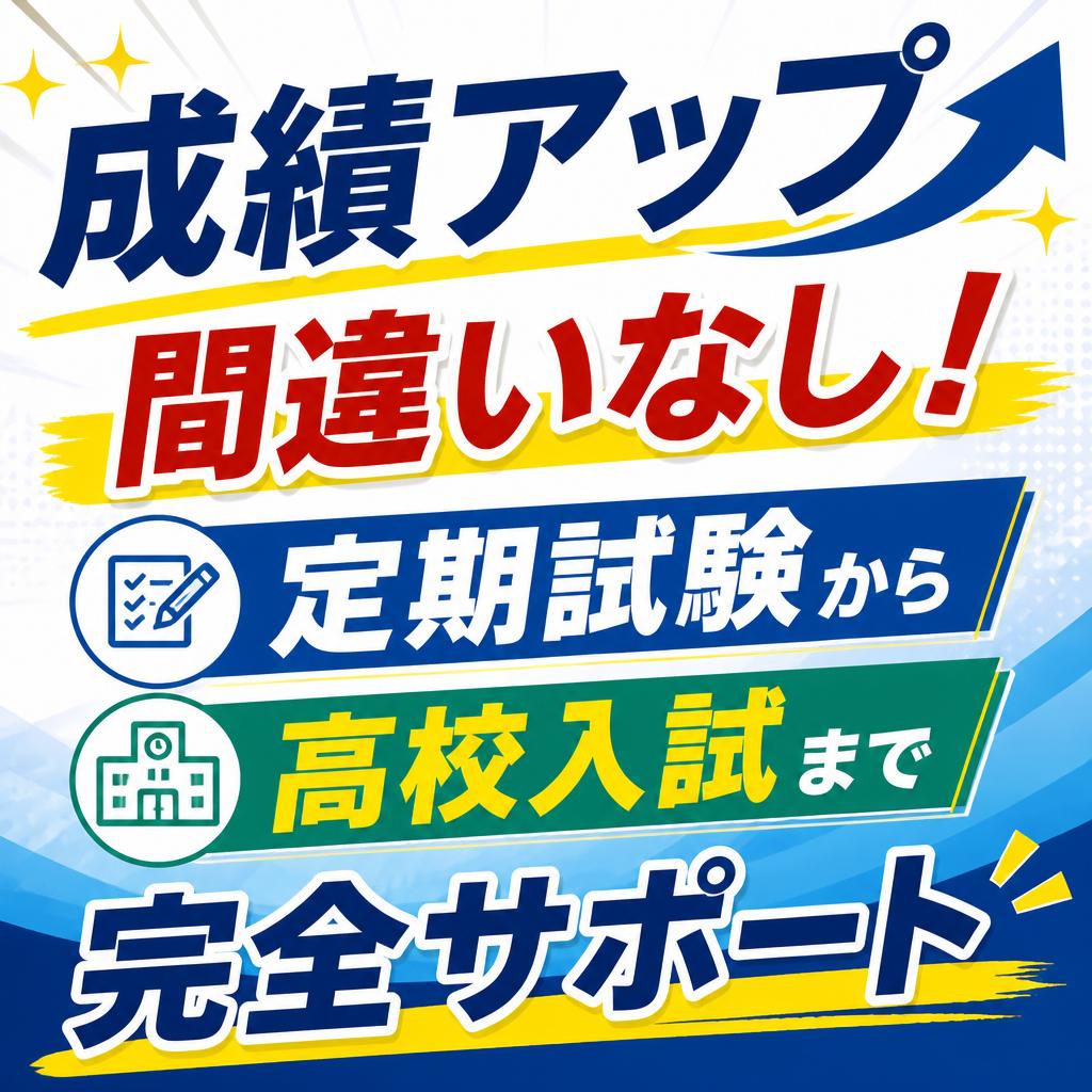 成績アップ間違いなし！定期試験から高校入試まで完全サポート