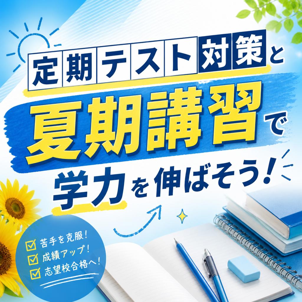 定期テスト対策と夏期講習で学力を伸ばそう！