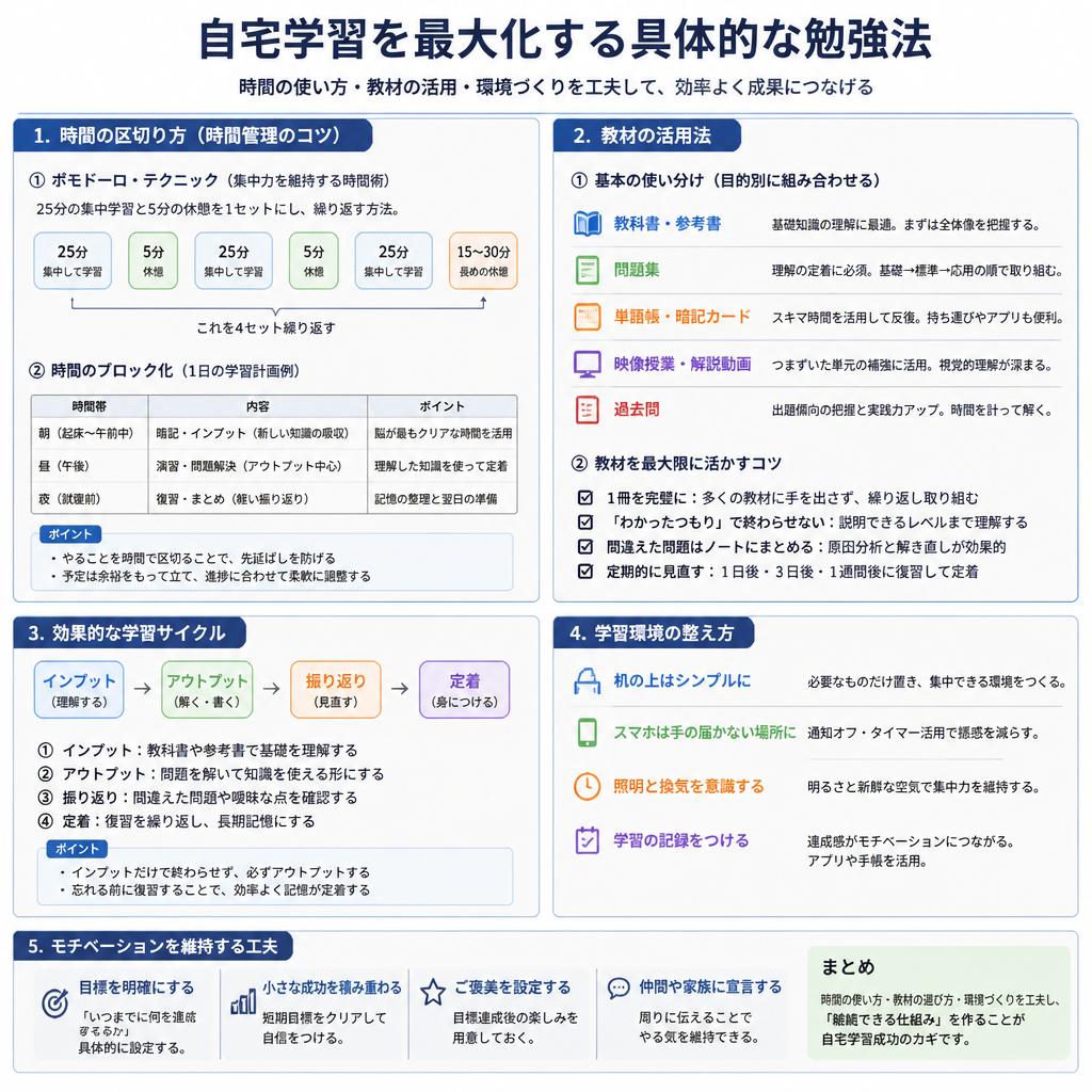 自宅でできる効率的な勉強法