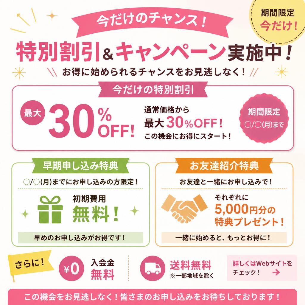 特別キャンペーンの案内