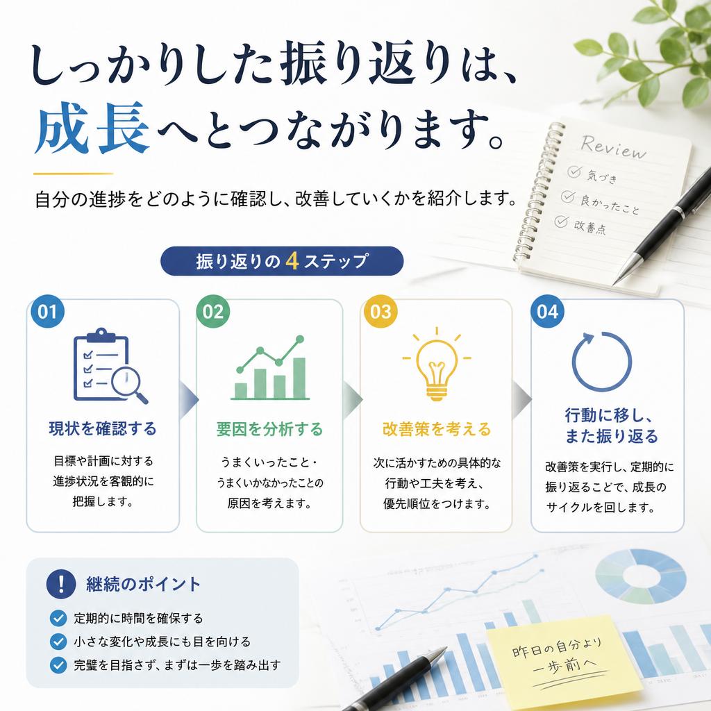 自分の進捗を振り返る