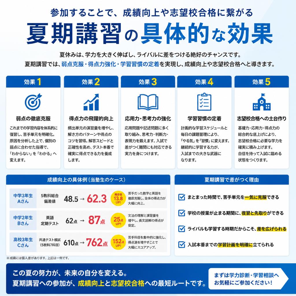 夏期講習の効果