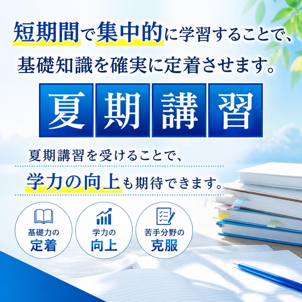 夏期講習のメリット