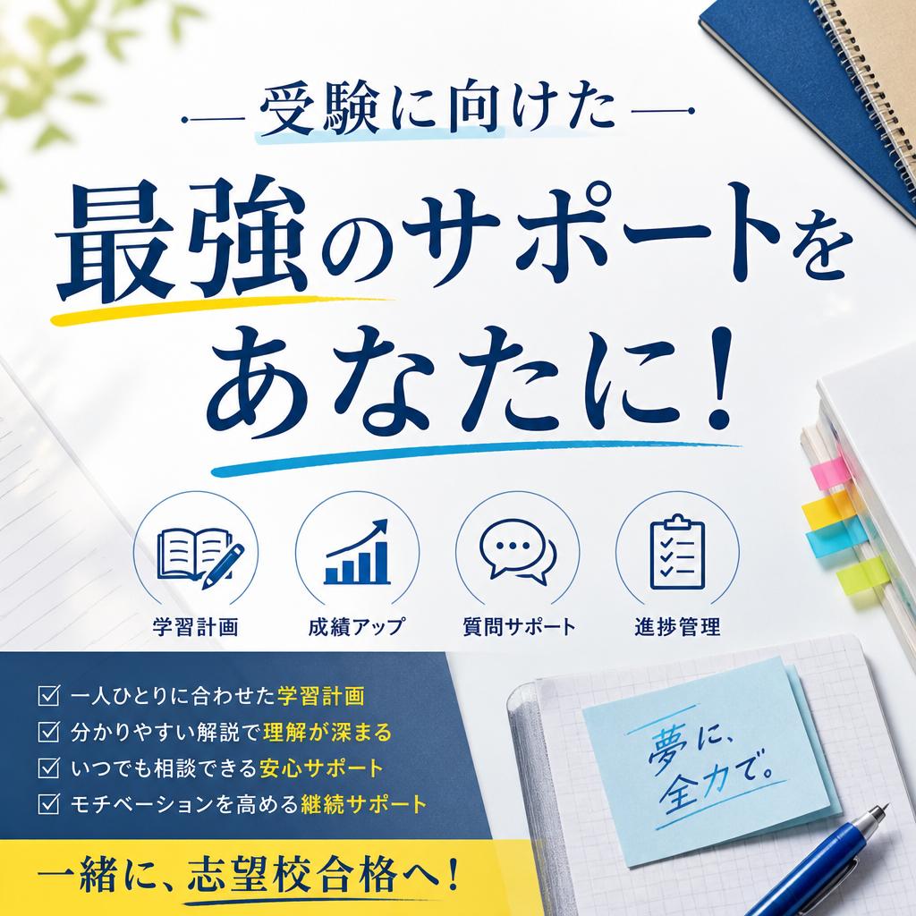 受験に向けた最強のサポートをあなたに！