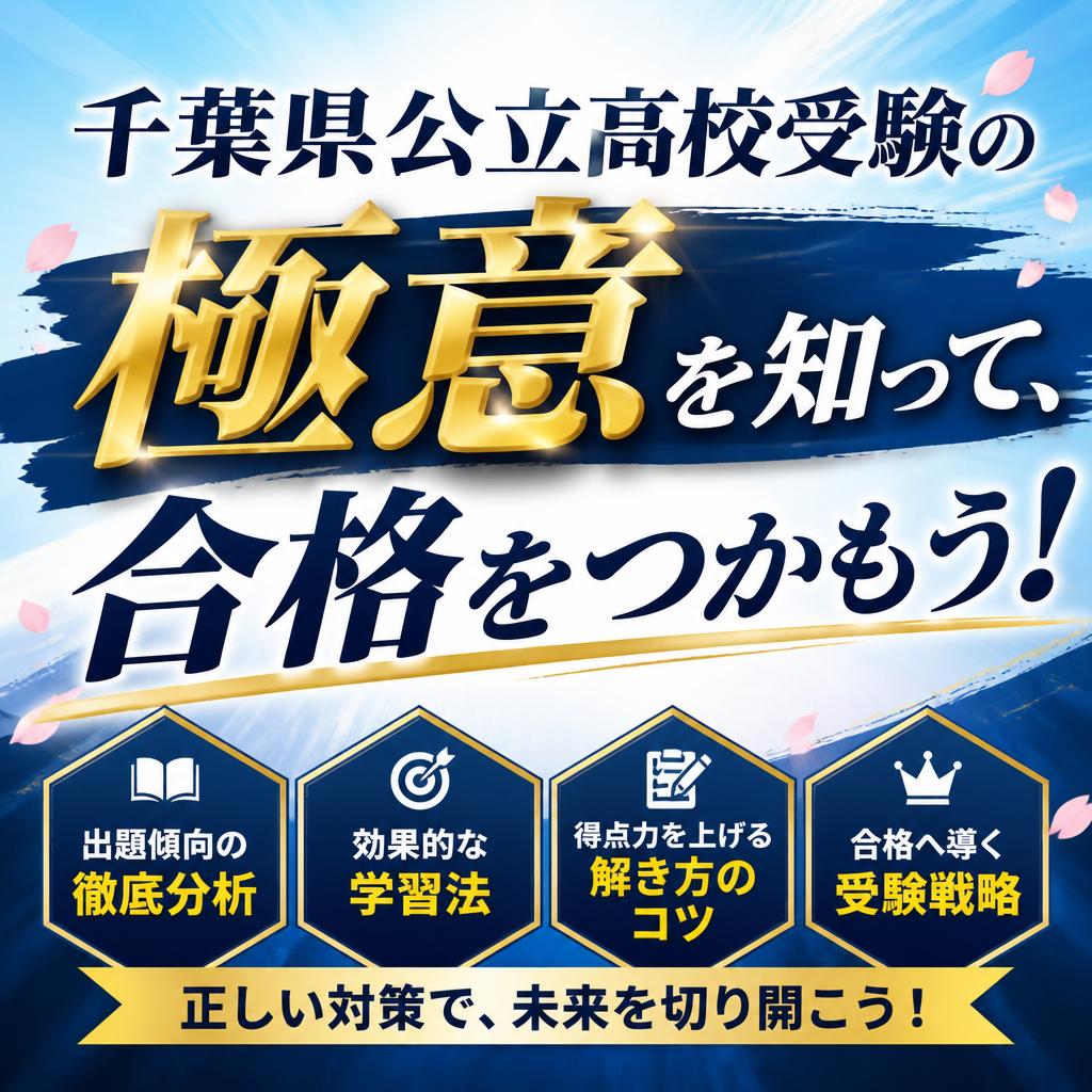 千葉県公立高校受験の極意を知って、合格をつかもう！