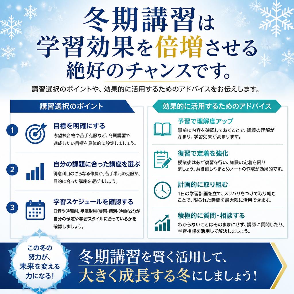 冬期講習の選び方
