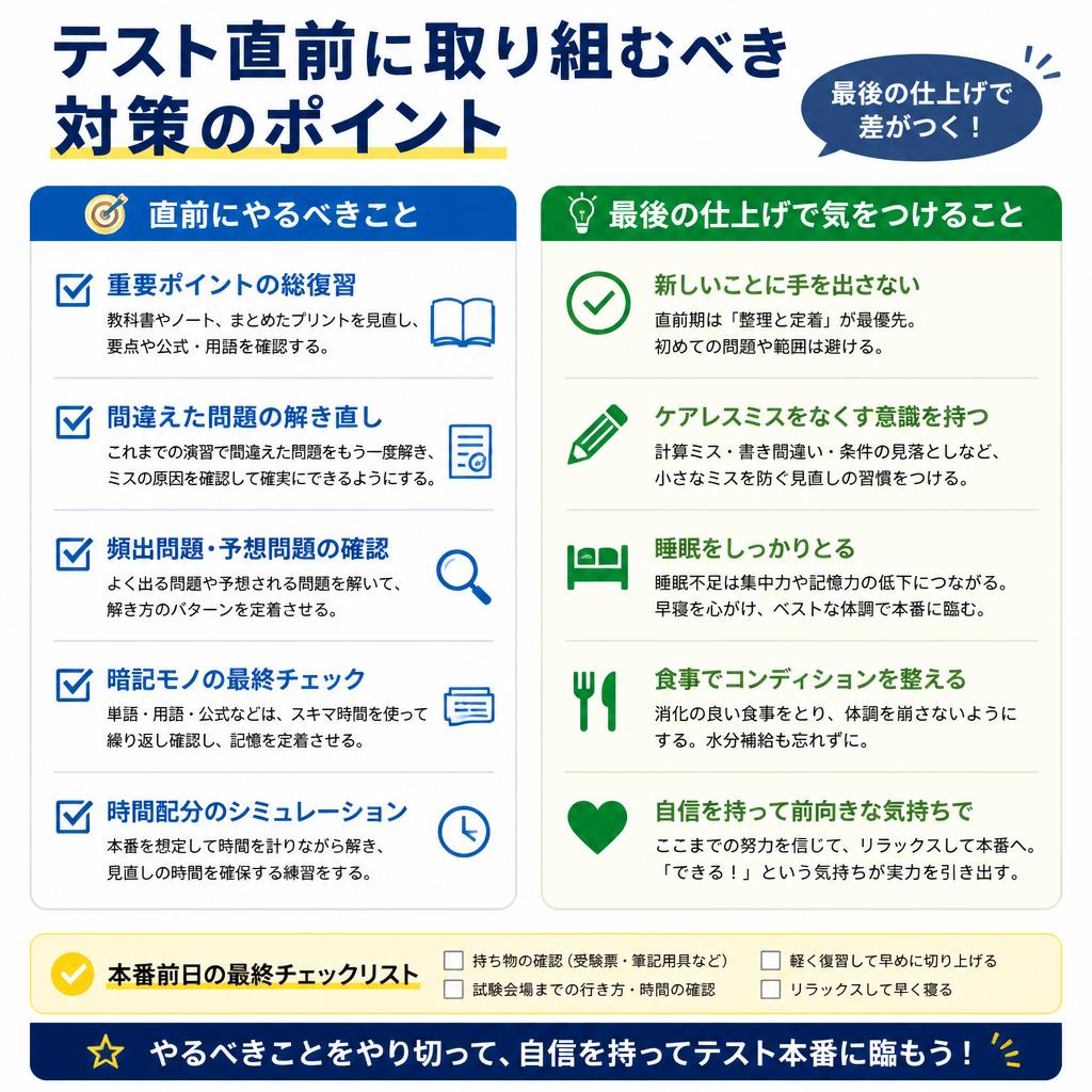 テスト対策を徹底するために