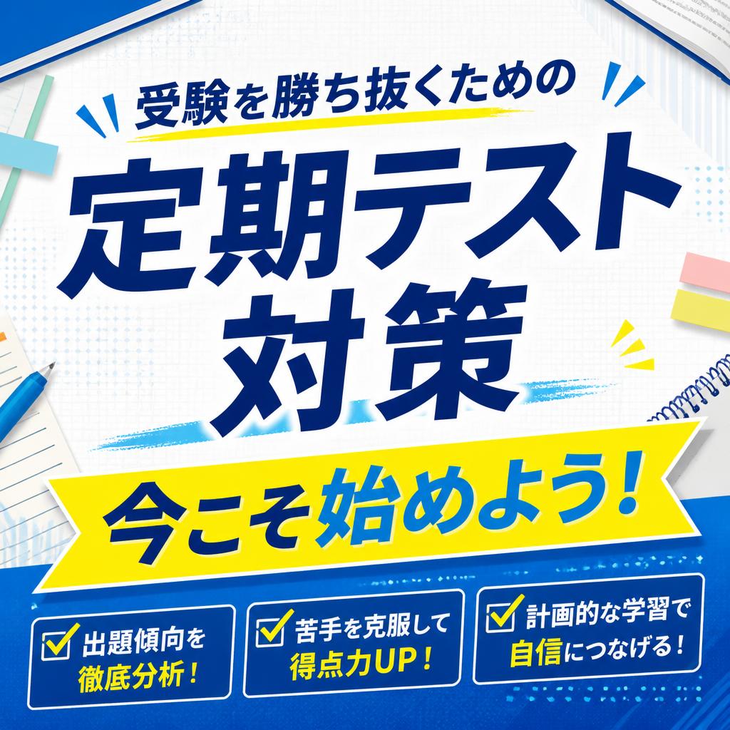受験を勝ち抜くための定期テスト対策、今こそ始めよう！