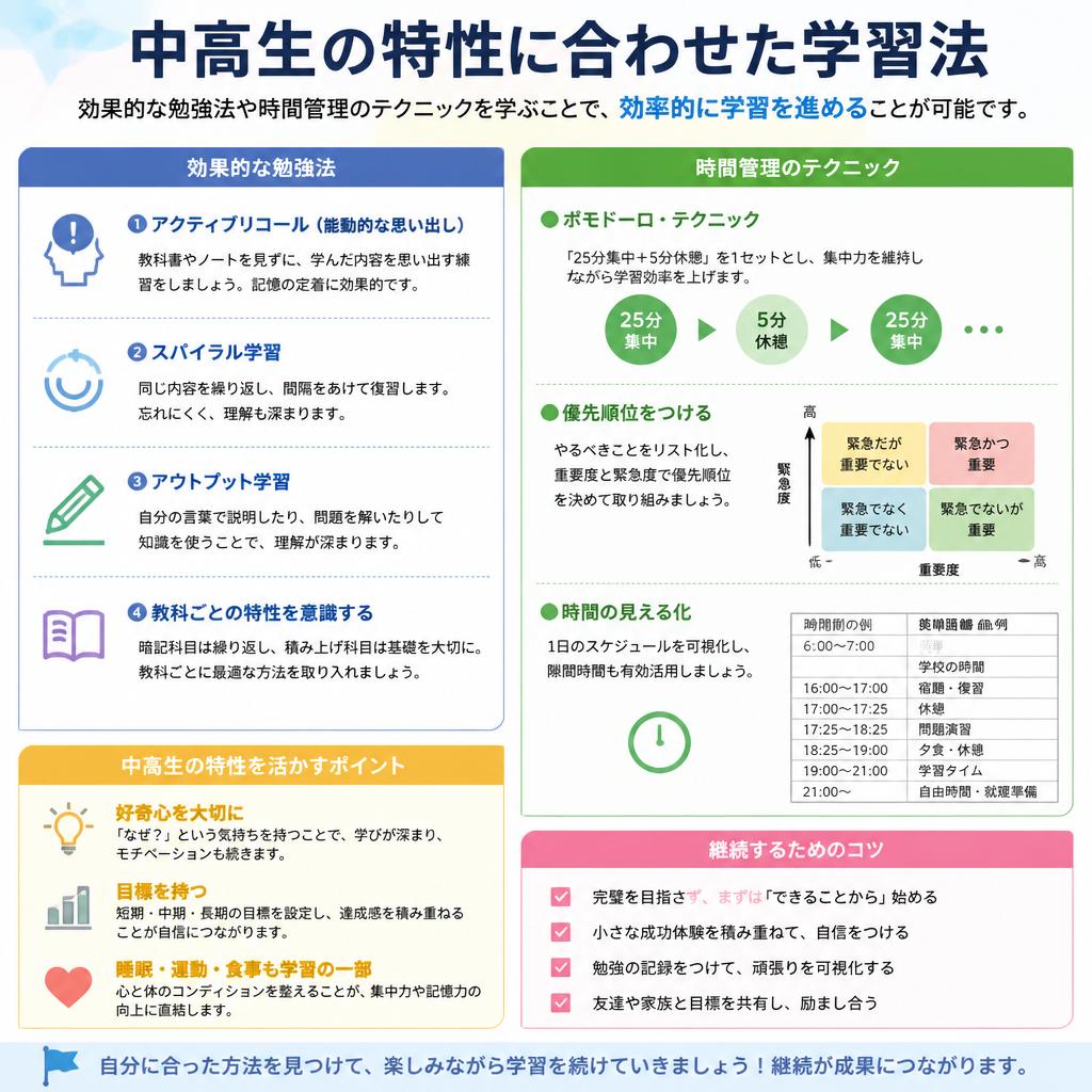 中高生向け学習法の基本