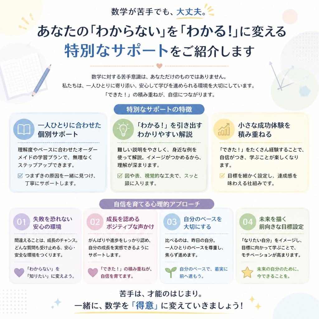 苦手教科克服のためのサポート