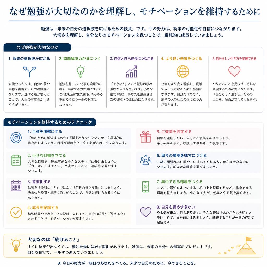 学習モチベーションを高める秘訣