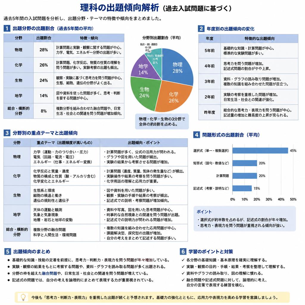 2. 理科出題傾向の分析