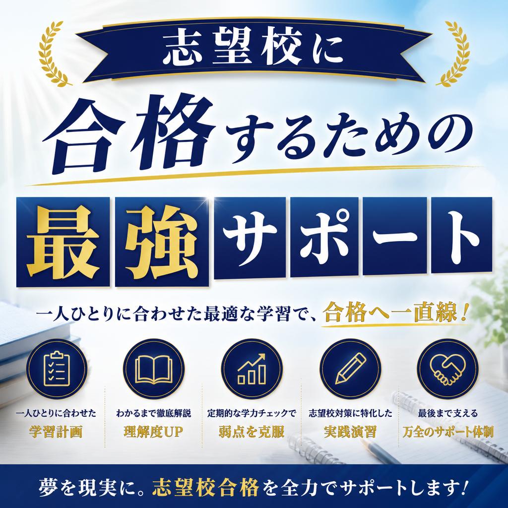志望校に合格するための最強サポート！